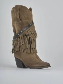 Hot Stivali tacco 9cm camoscio Donna Stivali Tacco Alto