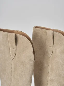 Online Stivali tacco 3cm camoscio Donna Stivali Tacco Basso