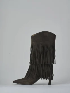 Clearance Stivali tacco 7cm camoscio testa Donna Stivali Tacco Alto