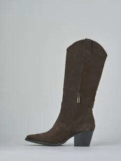 Stivali tacco 6cm camoscio testa Donna Stivali Tacco Alto