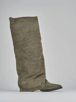 Discount Stivali tacco 7cm camoscio Donna Stivali Tacco Alto