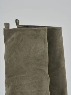 Discount Stivali tacco 7cm camoscio Donna Stivali Tacco Alto