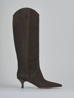 Clearance Stivali tacco 5cm camoscio testa Donna Stivali Tacco Alto