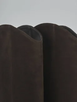 Clearance Stivali tacco 5cm camoscio testa Donna Stivali Tacco Alto