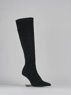 Online Stivali tacco 7cm camoscio Donna Stivali Tacco Alto