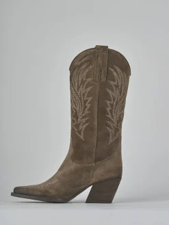 Stivali tacco 5cm camoscio Donna Stivali Tacco Alto