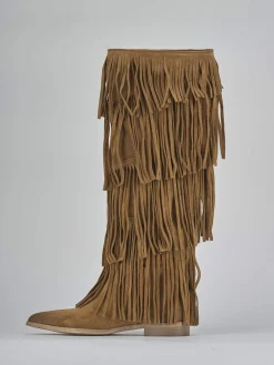 Outlet Stivali tacco 2cm camoscio Donna Stivali Tacco Basso