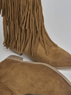 Outlet Stivali tacco 2cm camoscio Donna Stivali Tacco Basso