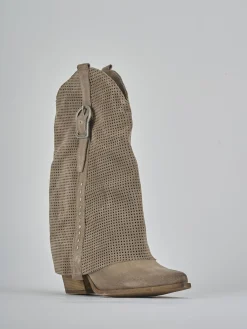 Sale Stivali tacco 5cm camoscio Donna Stivali Tacco Alto