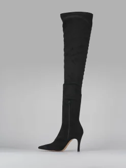 Clearance Stivali tacco 9cm camoscio Donna Stivali Tacco Alto