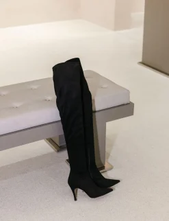 Clearance Stivali tacco 9cm camoscio Donna Stivali Tacco Alto