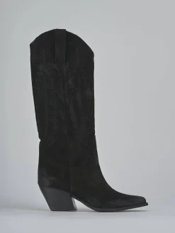 Discount Stivali tacco 6cm camoscio Donna Stivali Tacco Alto