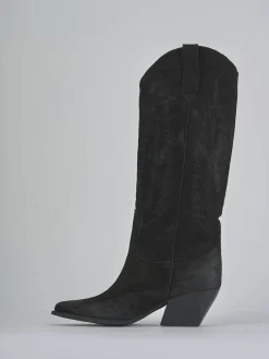 Discount Stivali tacco 6cm camoscio Donna Stivali Tacco Alto