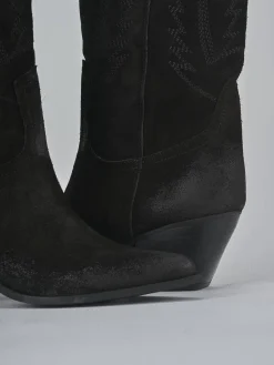 Discount Stivali tacco 6cm camoscio Donna Stivali Tacco Alto