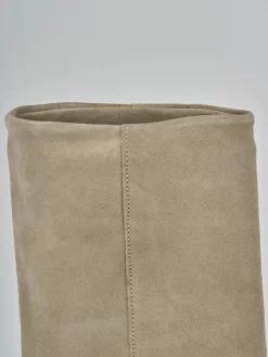 Discount Stivali tacco 1cm camoscio Donna Stivali Tacco Basso