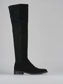 New Stivali tacco 2cm camoscio Donna Stivali Tacco Basso