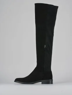 New Stivali tacco 2cm camoscio Donna Stivali Tacco Basso