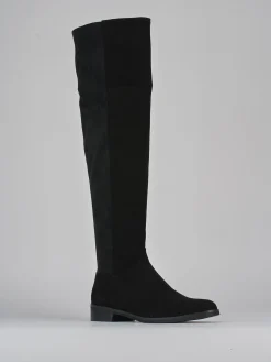 New Stivali tacco 2cm camoscio Donna Stivali Tacco Basso