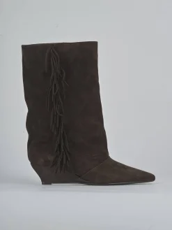 Hot Stivali tacco 5cm camoscio testa Donna Stivali Tacco Alto