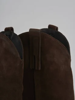 Clearance Stivali tacco 8cm camoscio testa Donna Stivali Tacco Alto