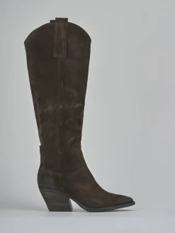 Hot Stivali tacco 6cm camoscio testa Donna Stivali Tacco Alto