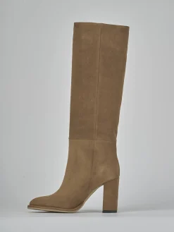 Sale Stivali tacco 9cm camoscio Donna Stivali Tacco Alto