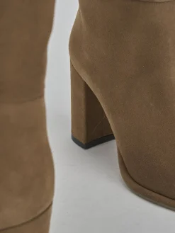 Sale Stivali tacco 9cm camoscio Donna Stivali Tacco Alto