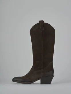 Best Stivali tacco 6cm camoscio testa Donna Stivali Tacco Alto