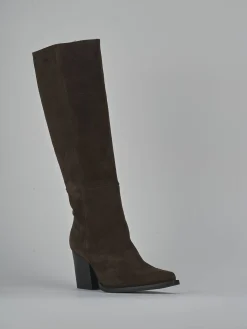 Hot Stivali tacco 8cm camoscio testa Donna Stivali Tacco Alto