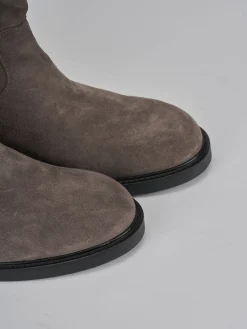 Discount Stivali tacco 2cm camoscio Donna Stivali Tacco Basso