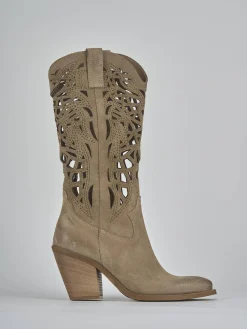 Online Stivali tacco 7cm camoscio Donna Stivali Tacco Alto