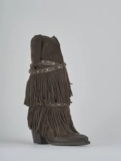 Stivali tacco 9cm camoscio testa Donna Stivali Tacco Alto