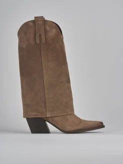 Online Stivali tacco 8cm camoscio Donna Stivali Tacco Alto