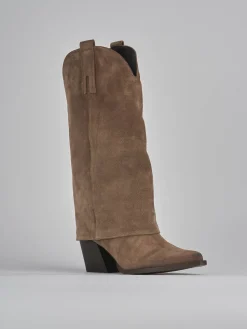 Online Stivali tacco 8cm camoscio Donna Stivali Tacco Alto