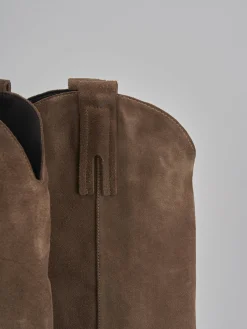 Online Stivali tacco 8cm camoscio Donna Stivali Tacco Alto