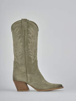 Discount Stivali tacco 7cm camoscio Donna Stivali Tacco Alto