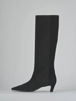 Discount Stivali tacco 5cm camoscio Donna Stivali Tacco Alto