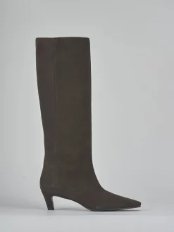 Best Stivali tacco 5cm camoscio testa Donna Stivali Tacco Alto