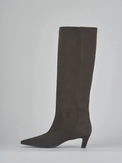 Best Stivali tacco 5cm camoscio testa Donna Stivali Tacco Alto