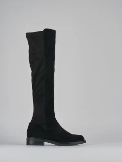 Hot Stivali tacco 2cm camoscio Donna Stivali Tacco Basso