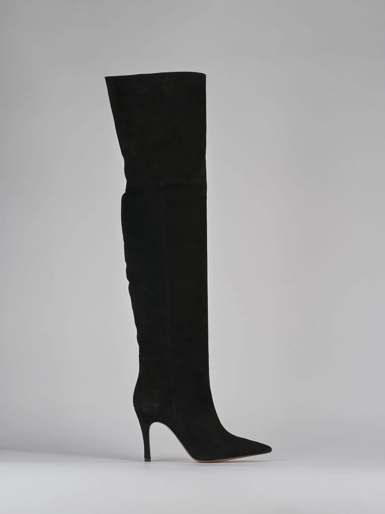 Stivali tacco 9cm camoscio Donna Stivali Tacco Alto