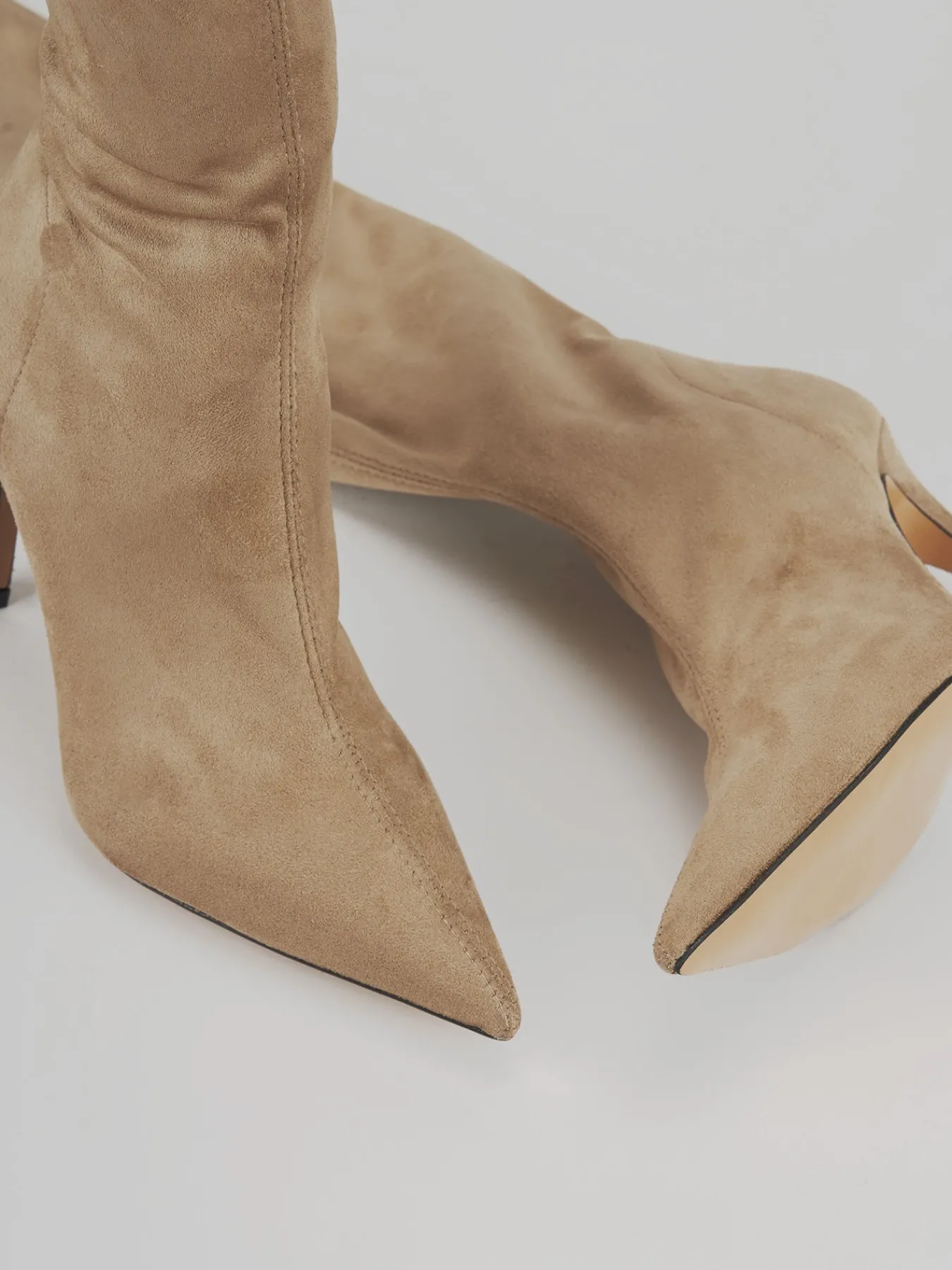 Stivali tacco 9cm camoscio Donna Stivali Tacco Alto