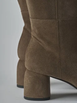 Online Stivali tacco 6cm camoscio Donna Stivali Tacco Alto