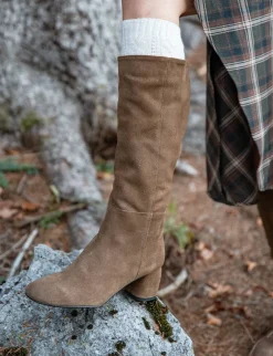 Online Stivali tacco 6cm camoscio Donna Stivali Tacco Alto