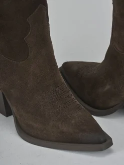 Best Stivali tacco 9cm camoscio testa Donna Stivali Tacco Alto