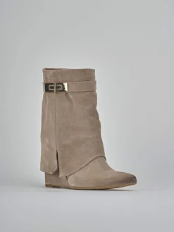 Sale Stivali tacco 9cm camoscio Donna Stivali Tacco Alto