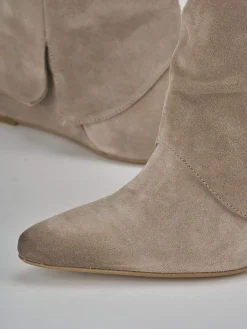 Sale Stivali tacco 9cm camoscio Donna Stivali Tacco Alto