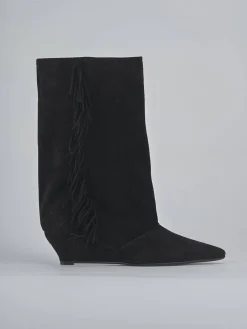 Hot Stivali tacco 5cm camoscio Donna Stivali Tacco Alto