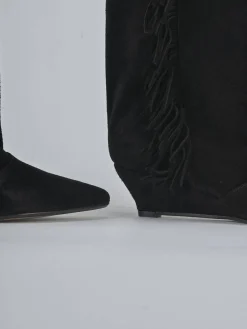 Hot Stivali tacco 5cm camoscio Donna Stivali Tacco Alto