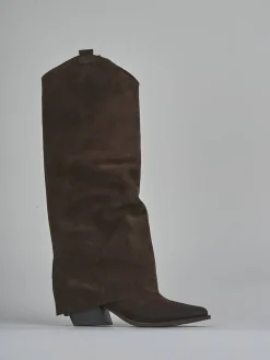 Hot Stivali tacco 6cm camoscio testa Donna Stivali Tacco Alto